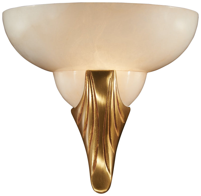 Metropolitan 9.5" Alabaster Glass Wall Sconce in French Gold