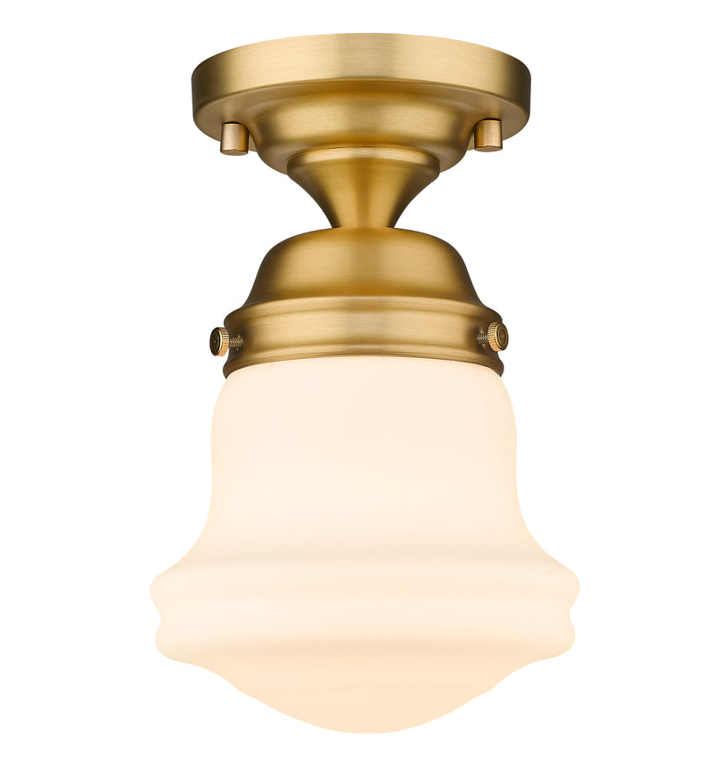 Vaughn 1 Light 6" Flush Mount in Heritage Brass