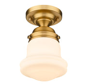 Vaughn 1 Light 6" Flush Mount in Heritage Brass