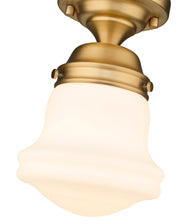 Vaughn 1 Light 6" Flush Mount in Heritage Brass