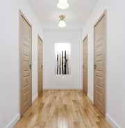 Vaughn 1 Light 6" Flush Mount in Luxe Gold in a room setting