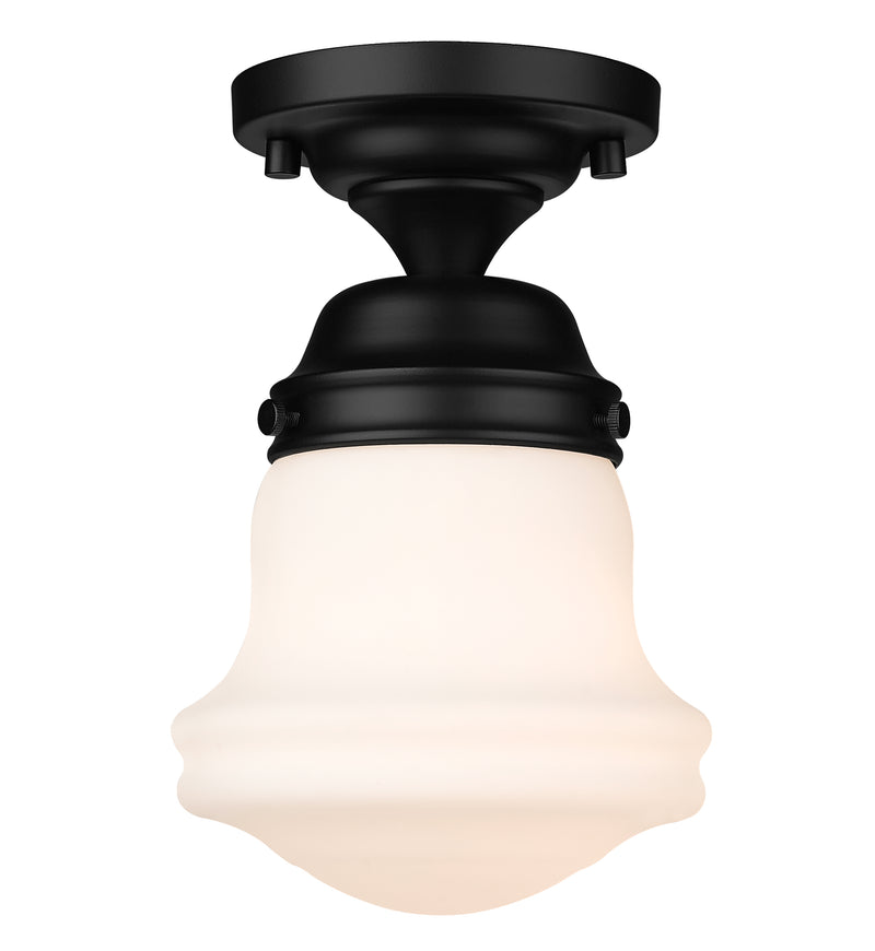 Vaughn 1 Light 6" Flush Mount in Matte Black