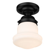 Vaughn 1 Light 6" Flush Mount in Matte Black