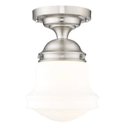 Vaughn 1 Light 10.5" Flush Mount in Brushed Nickel