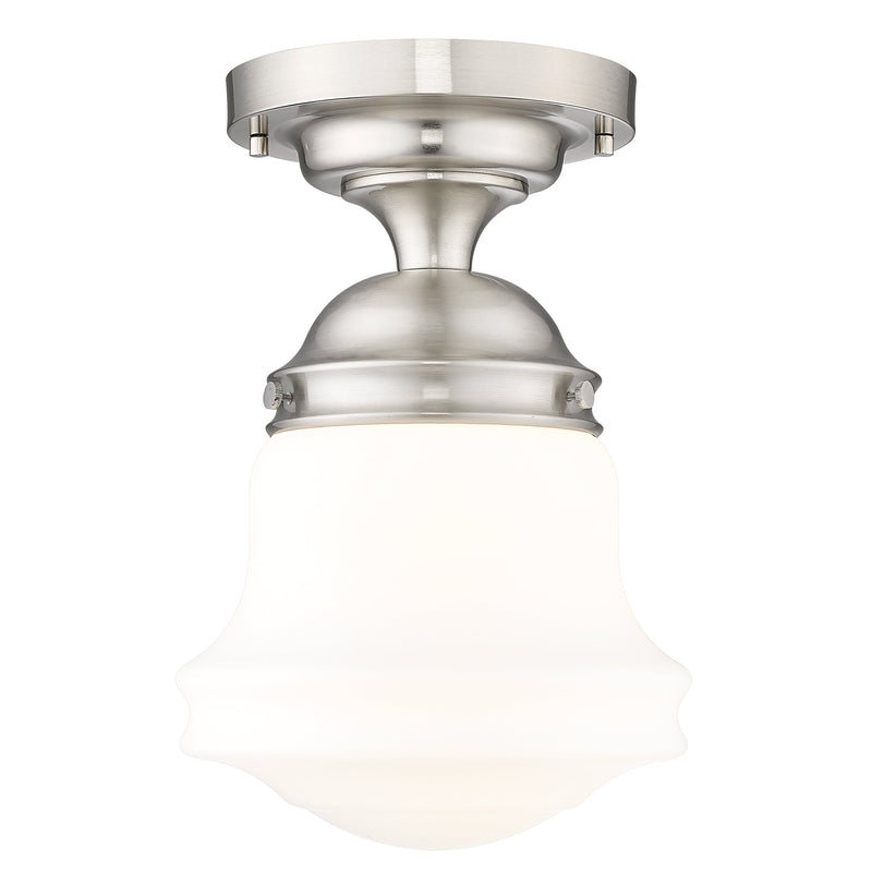 Vaughn 1 Light 10.5" Flush Mount in Brushed Nickel
