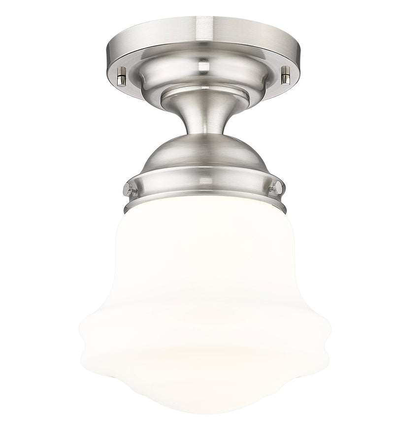 Vaughn 1 Light 10.5" Flush Mount in Brushed Nickel