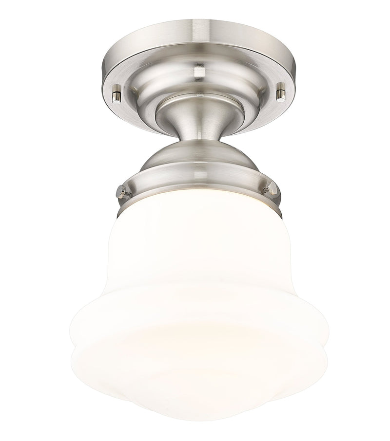 Vaughn 1 Light 10.5" Flush Mount in Brushed Nickel