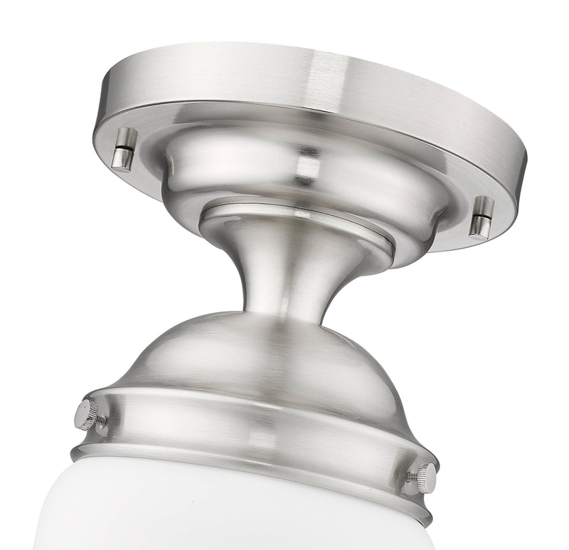 Vaughn 1 Light 10.5" Flush Mount in Brushed Nickel