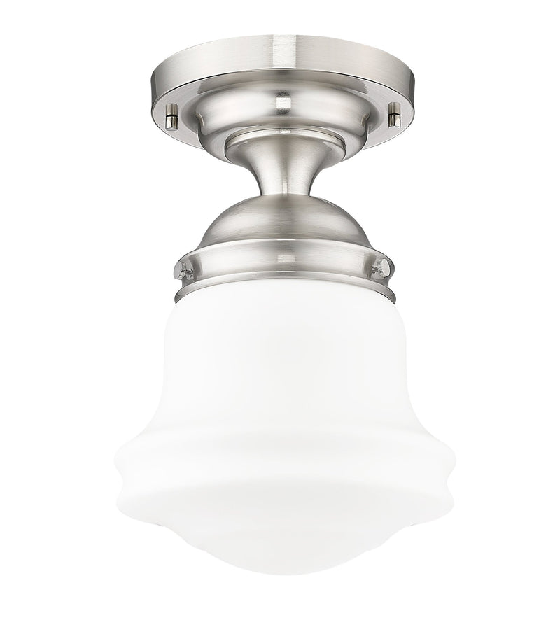 Vaughn 1 Light 10.5" Flush Mount in Brushed Nickel
