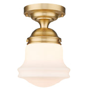 Vaughn 1 Light 10.5" Flush Mount in Heritage Brass
