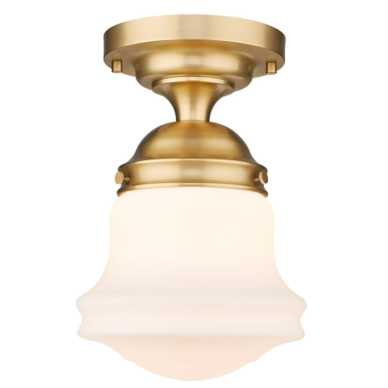 Vaughn 1 Light 10.5" Flush Mount in Heritage Brass