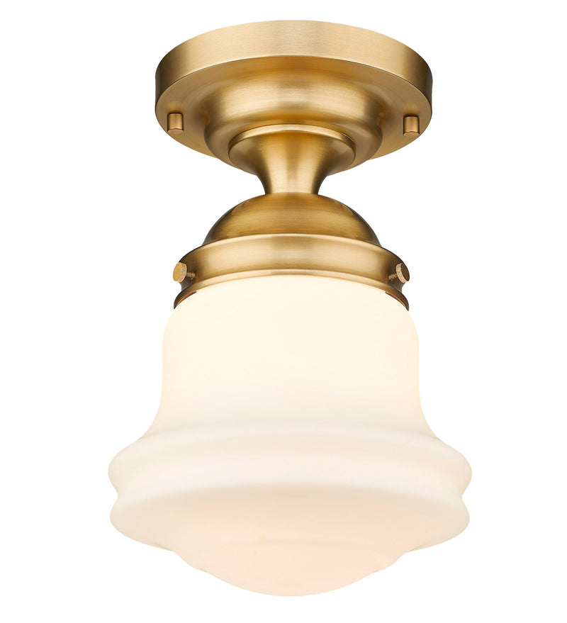 Vaughn 1 Light 10.5" Flush Mount in Heritage Brass
