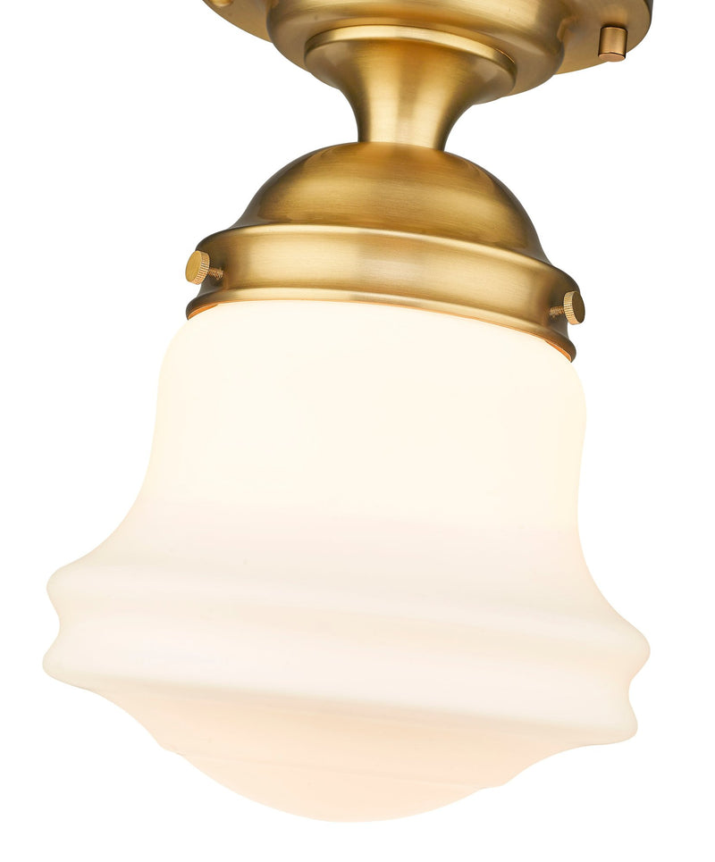 Vaughn 1 Light 10.5" Flush Mount in Heritage Brass