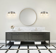 Vaughn 2 Light 15.5" Vanity in Brushed Nickel in a room setting