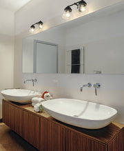 Vaughn 2 Light 15.5" Vanity in Matte Black in a room setting