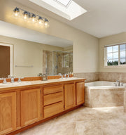 Vaughn 5 Light 40.75" Vanity in Chrome in a room setting