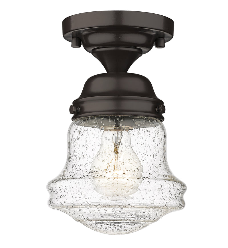 Vaughn 1 Light 6" Flush Mount in Bronze