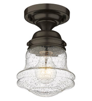 Vaughn 1 Light 6" Flush Mount in Bronze