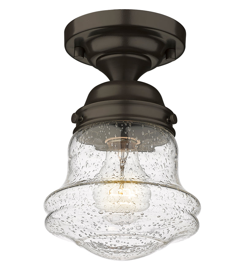 Vaughn 1 Light 6" Flush Mount in Bronze