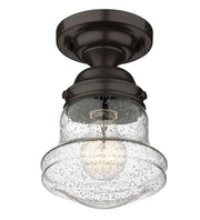 Vaughn 1 Light 6" Flush Mount in Bronze