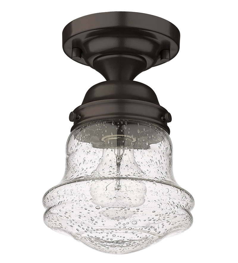 Vaughn 1 Light 6" Flush Mount in Bronze