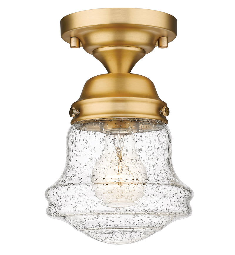 Vaughn 1 Light 6" Flush Mount in Heritage Brass