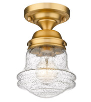 Vaughn 1 Light 6" Flush Mount in Heritage Brass