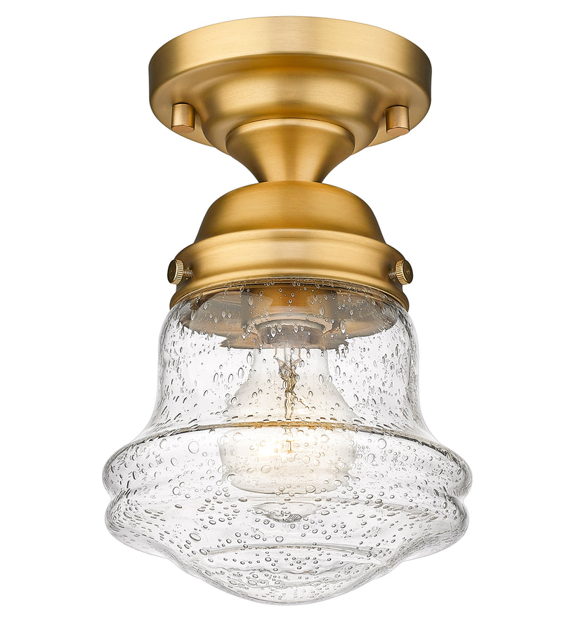 Vaughn 1 Light 6" Flush Mount in Heritage Brass