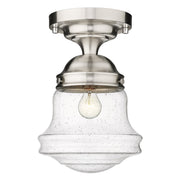 Vaughn 1 Light 10.5" Flush Mount in Brushed Nickel