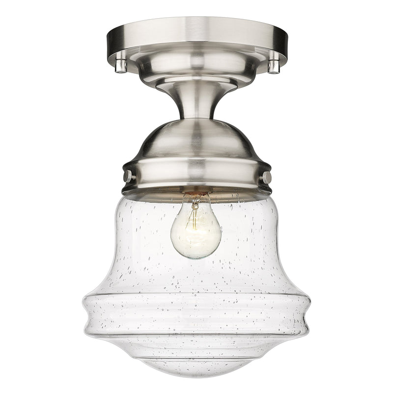 Vaughn 1 Light 10.5" Flush Mount in Brushed Nickel
