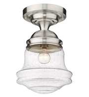 Vaughn 1 Light 10.5" Flush Mount in Brushed Nickel