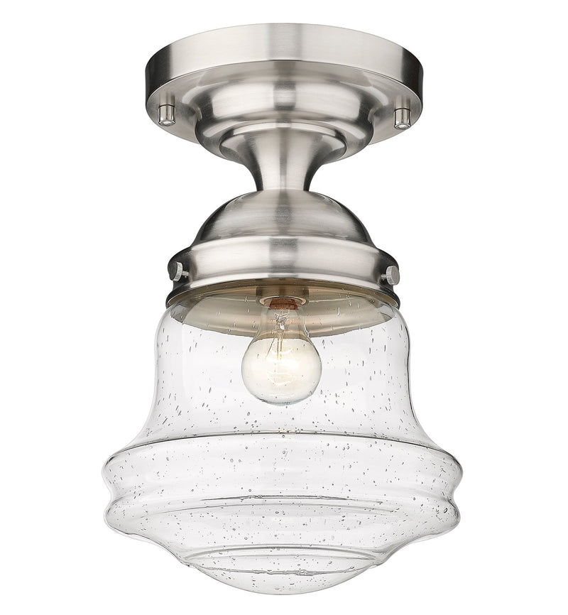 Vaughn 1 Light 10.5" Flush Mount in Brushed Nickel