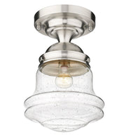 Vaughn 1 Light 10.5" Flush Mount in Brushed Nickel