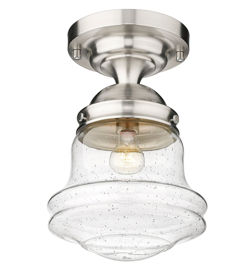 Vaughn 1 Light 10.5" Flush Mount in Brushed Nickel