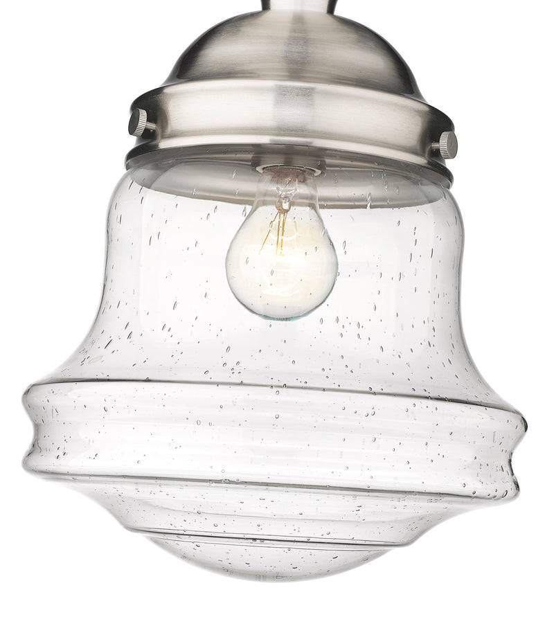 Vaughn 1 Light 10.5" Flush Mount in Brushed Nickel