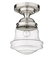 Vaughn 1 Light 10.5" Flush Mount in Brushed Nickel