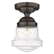 Vaughn 1 Light 10.5" Flush Mount in Bronze