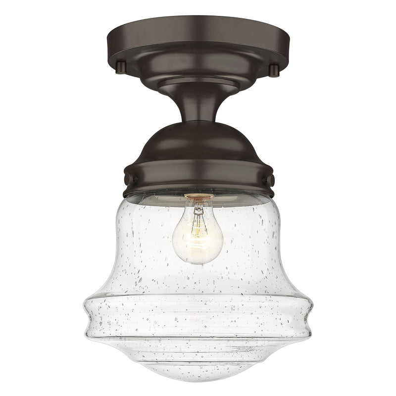 Vaughn 1 Light 10.5" Flush Mount in Bronze