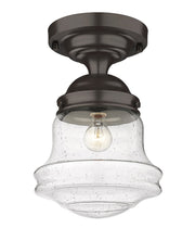 Vaughn 1 Light 10.5" Flush Mount in Bronze