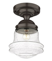 Vaughn 1 Light 10.5" Flush Mount in Bronze