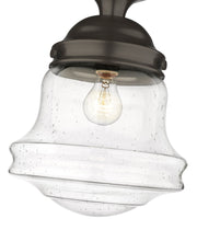 Vaughn 1 Light 10.5" Flush Mount in Bronze