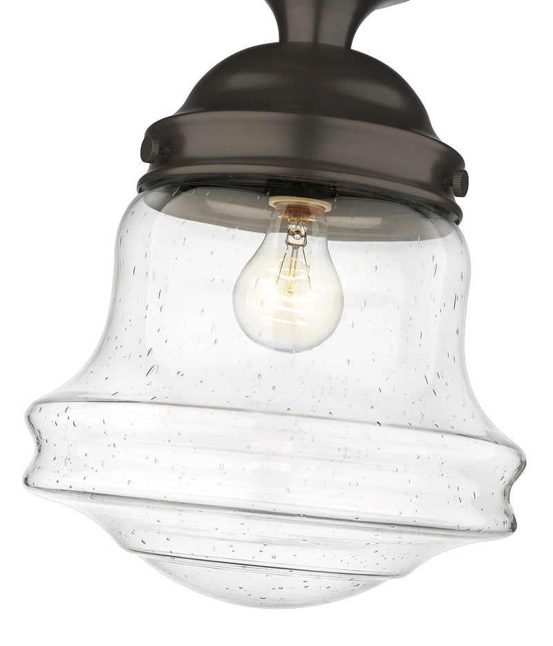 Vaughn 1 Light 10.5" Flush Mount in Bronze
