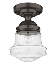 Vaughn 1 Light 10.5" Flush Mount in Bronze