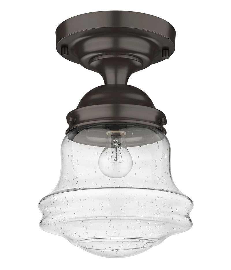 Vaughn 1 Light 10.5" Flush Mount in Bronze