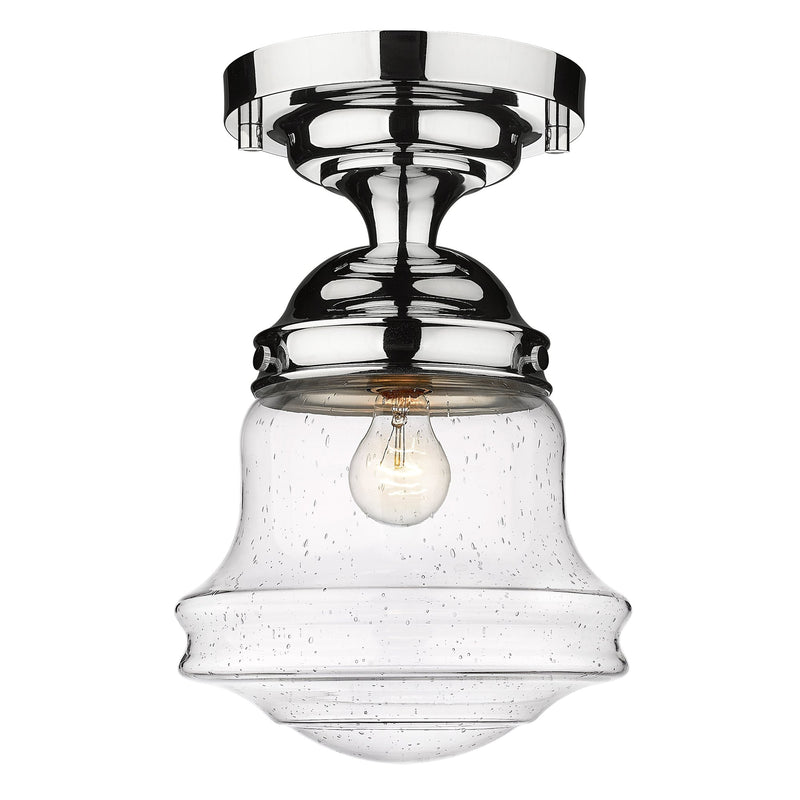 Vaughn 1 Light 10.5" Flush Mount in Chrome