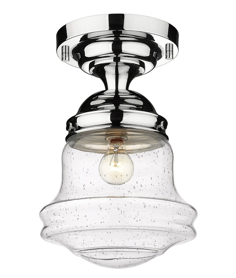 Vaughn 1 Light 10.5" Flush Mount in Chrome