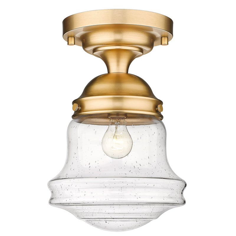 Vaughn 1 Light 10.5" Flush Mount in Heritage Brass