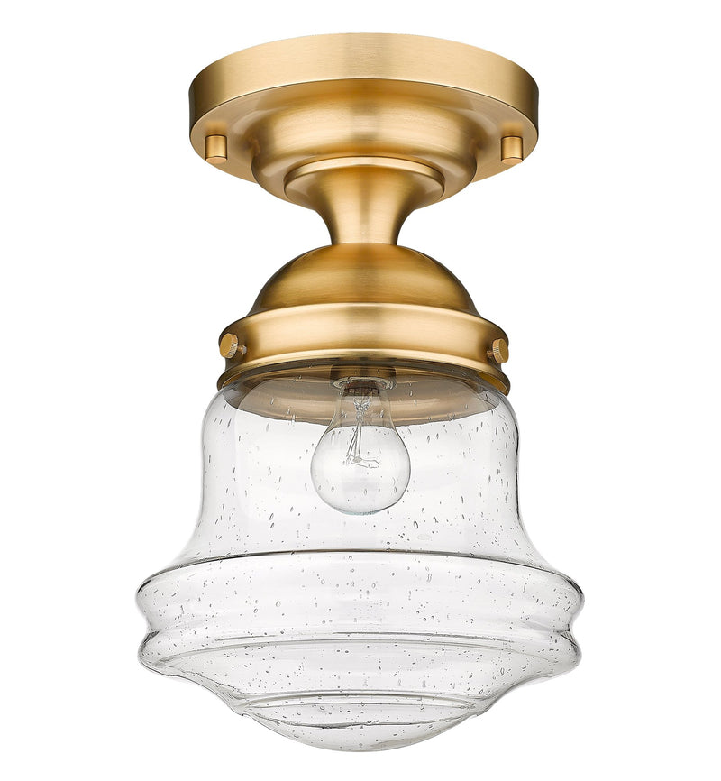 Vaughn 1 Light 10.5" Flush Mount in Heritage Brass