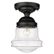 Vaughn 1 Light 10.5" Flush Mount in Matte Black