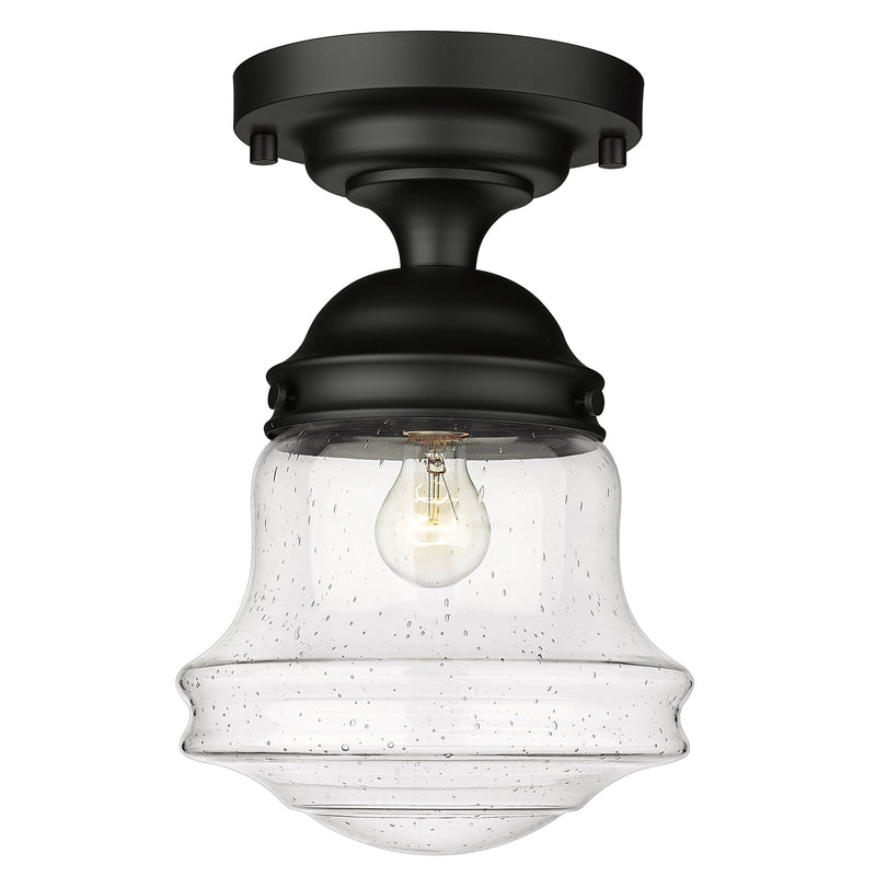 Vaughn 1 Light 10.5" Flush Mount in Matte Black